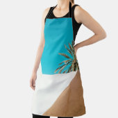 朝青空の下の緑のヤシの木 エプロン (インサイチュ)