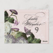 朝顔あじさい – テーブルの座席番号 ポストカード (裏面)