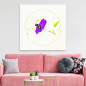 朝顔と蝶 キャンバスプリント (インサイチュ (リビング))