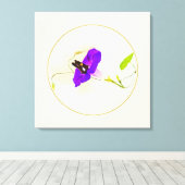 朝顔と蝶 キャンバスプリント (インサイチュ (ウッドフロア))