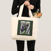 朝顔と鳥の家 ラージトートバッグ (正面(商品))