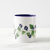 朝顔によっては花の庭のマグが開花します ツートーンマグカップ (中央)