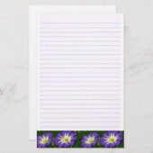 朝顔によって並べられる静止した 便箋 (正面/裏面)