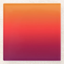 朝顔のグラデーシグラデーションョン ガラスコースター