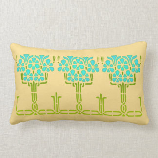 朝顔のステンシル枕 ランバークッション