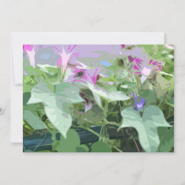 朝顔のノートカードデザイン サンキューカード