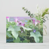 朝顔のノートカードデザイン サンキューカード (スタンド正面)