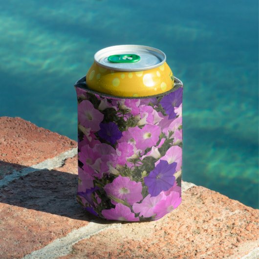 朝顔のピンクと紫の花の写真 缶クーラー (インサイチュ プール)