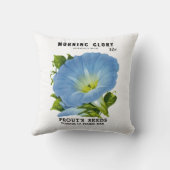 朝顔のヴィンテージの種の包み クッション (裏面)