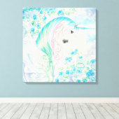 朝顔の一角獣 キャンバスプリント (インサイチュ (ウッドフロア))