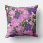 朝顔の写真ピンクと紫の花 アウトドアクッション (裏面)