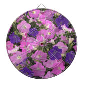 朝顔の写真ピンクと紫の花 ダーツボード (正面)