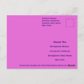 朝顔の写真ピンクと紫の花 ポストカード (裏面)