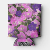 朝顔の写真ピンクと紫の花 缶クーラー (正面)