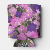 朝顔の写真ピンクと紫の花 缶クーラー (裏面)