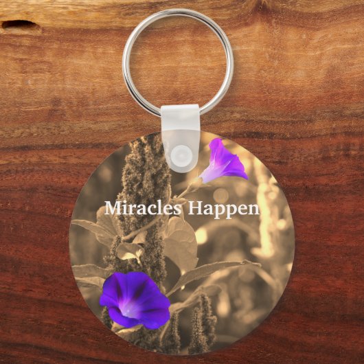 朝顔の奇跡が起こる感動的 キーホルダー (正面)