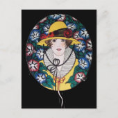 朝顔の女性 ポストカード (正面)