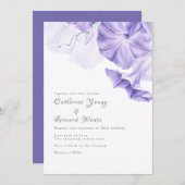 朝顔の書結婚道 招待状 (正面/裏面)