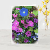 朝顔の空白のな挨拶状 カード (黄色い花)