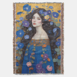 朝顔の美女 スローブランケット