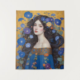 朝顔の美女 タペストリー