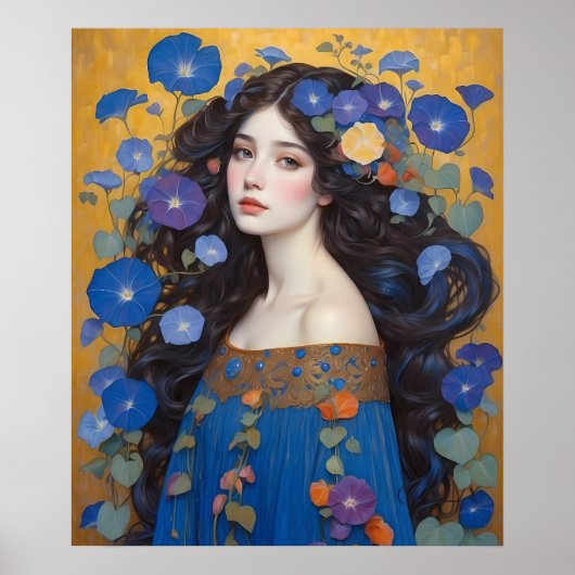 朝顔の美女 ポスター (正面)