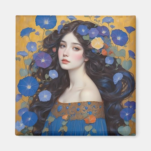 朝顔の美女 マグネット (正面)