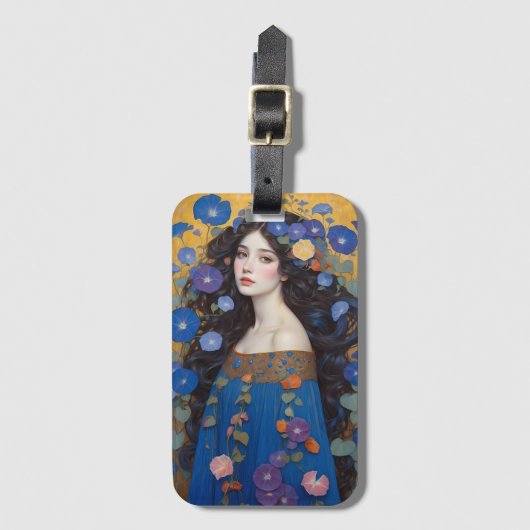 朝顔の美女 ラゲッジタグ (正面縦)