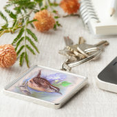 朝顔の花が咲くカロライナのウォレン キーホルダー (側面)