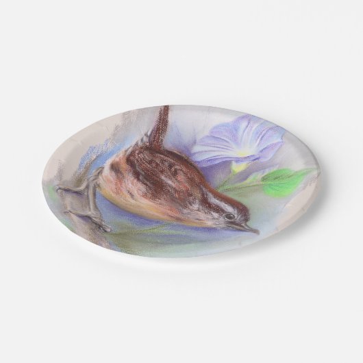 朝顔の花が咲くカロライナのウォレン ペーパープレート (アングル)