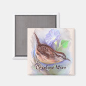 朝顔の花が咲くカロライナのウォレン マグネット (正面/裏面)