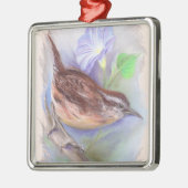 朝顔の花が咲くカロライナのウォレン メタルオーナメント (左)