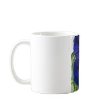 朝顔の花のデザインのマグカップ（紫色）