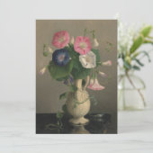 朝顔の花の平絵を描らなグリーティングカード カード (スタンド正面)