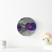 朝顔の花の柱時計 ラウンド壁時計 (ホーム)