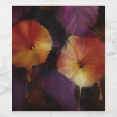 朝顔の花 ワインラベル (シングルラベル)