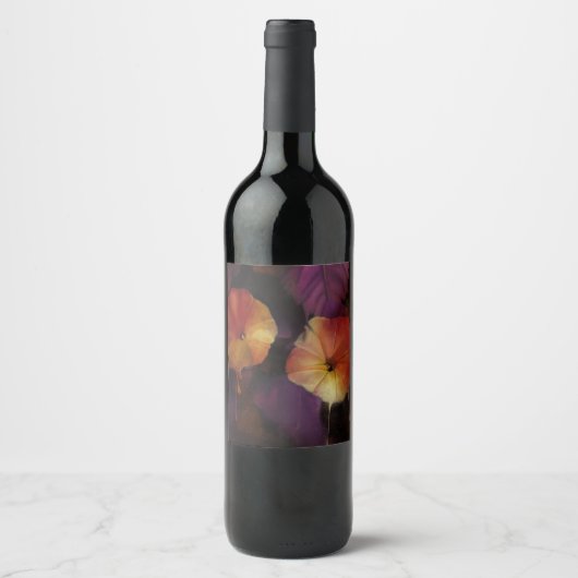 朝顔の花 ワインラベル (正面)