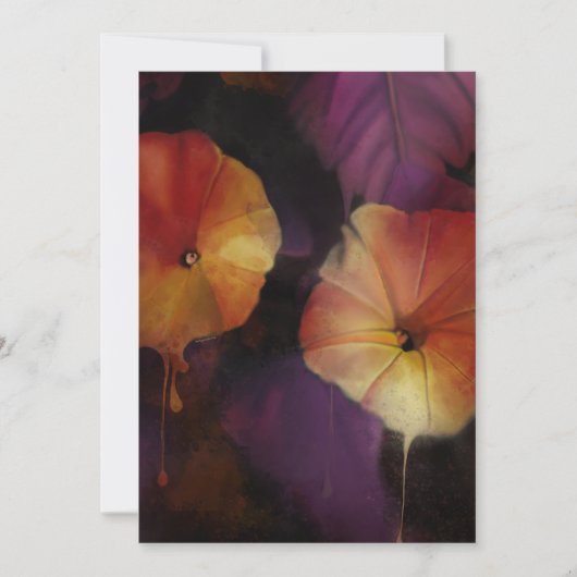 朝顔の花 招待状 (正面)