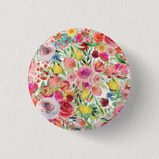 朝顔の花 缶バッジ (正面)