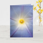 朝顔ハート カード (黄色い花)