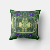 朝顔フラワーフレーム自分の写真を作成 クッション (裏面)