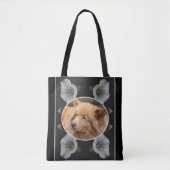 朝顔フレーム自分のペット写真を作成 トートバッグ (正面)