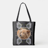 朝顔フレーム自分のペット写真を作成 トートバッグ (裏面)