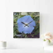 朝顔ブルークロック スクエア壁時計 (ホーム)