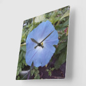 朝顔ブルークロック スクエア壁時計 (傾斜)