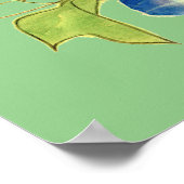 朝顔子猫図　Morning glory and kitten ポスター (角)