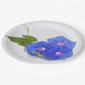 朝顔紫花水彩 ペーパープレート (アングル)