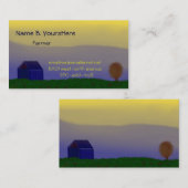 朝顔色の名刺 名刺 (正面/裏面)