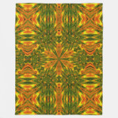 朝顔3 フリースブランケット (正面)