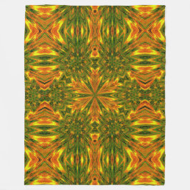 朝顔3 フリースブランケット